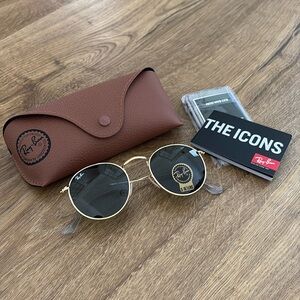 Ray-Ban Gold and Black Sunglasses